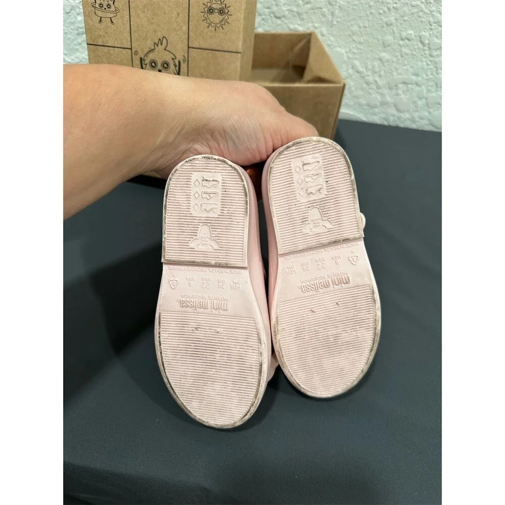Mini Melissa Disney Minnie Mouse Girls Pink Mary Jane Flats Size 8 US